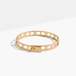 madewell bangle bracelet gridcraft gold